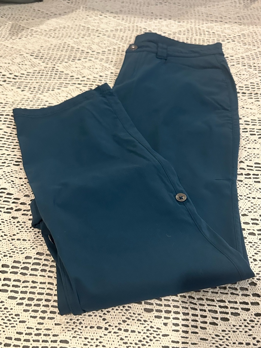 Eddie Bauer Teal Convertible Hiking Pants, Size 4